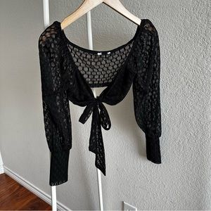 Lace Tie Crop Top